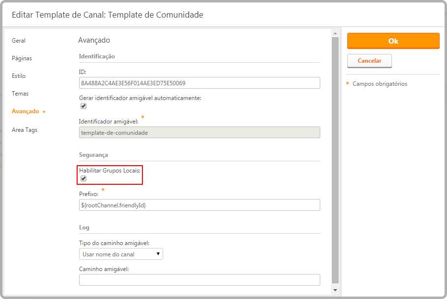 Advanced Properties of the template