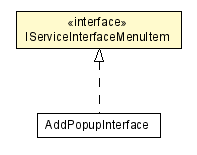 Package class diagram package IServiceInterfaceMenuItem