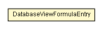 Package class diagram package DatabaseViewFormulaEntry