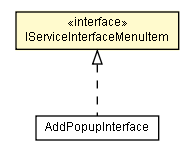 Package class diagram package IServiceInterfaceMenuItem