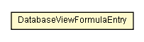 Package class diagram package DatabaseViewFormulaEntry