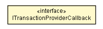 Package class diagram package ITransactionProviderCallback